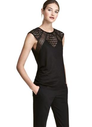 Блузка h&amp;m, черного цвета, размер s.