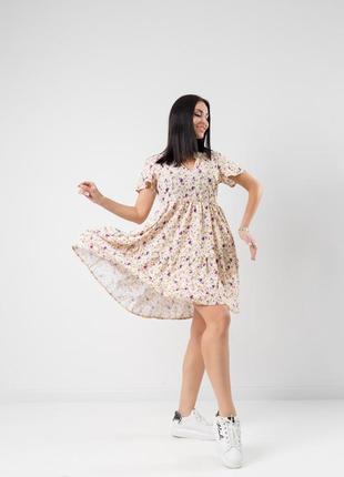 Літня сукня міні "flower" | норма і батал | розпродаж моделі4 фото