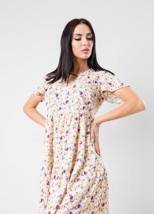 Літня сукня міні "flower" | норма і батал | розпродаж моделі5 фото