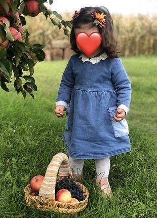 Джинсовое платье next 12-18 мес