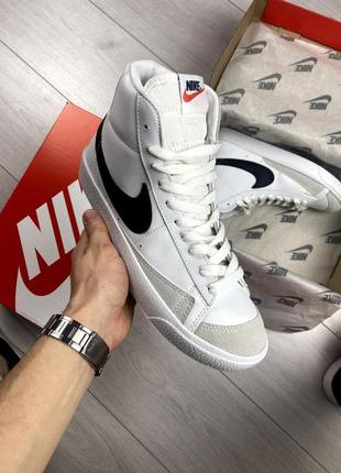 Nike blazer mid 77 white1 фото