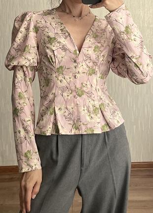 Блуза в цветочный  принт naanaa, размер s