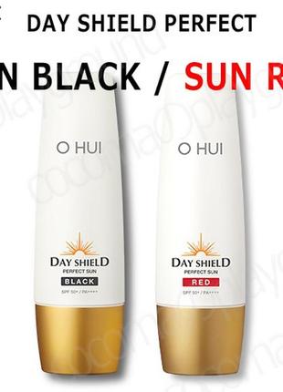 Сонцезахисна основа під макіяж o hui day shield perfect sun black spf 50+/pa+++ , тестер 1 мл4 фото