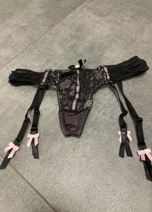 Трусики с подтяжками для чулок женские