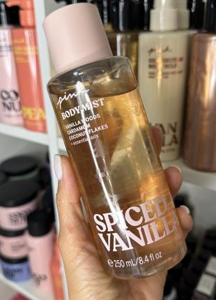 Vanilla sticed парфюмированный спрей, мист для тела victoria’s secret pink