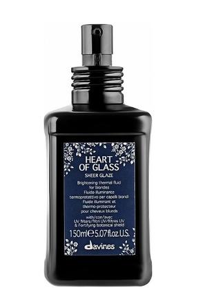 Davines термозахисний спрей флюїд heart of glass 150мл
