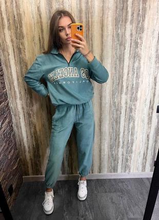 Теплий жіночий спортивний костюм (полар фліс)