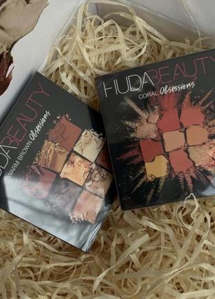 Палітра тіней  huda beauty warm brown obsessions.9 фото