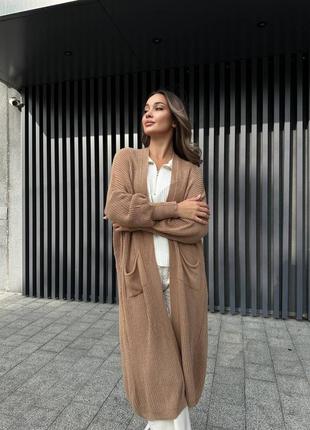 Удлиненный оверсайз-кардиган