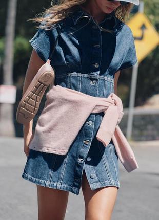 Платье женское джинсовое тонкое джинс zara new