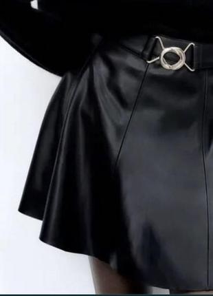 Кожаная юбка zara