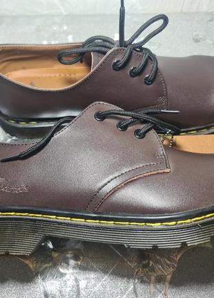 Ботинки Martens 1461 Bex Squared 3-Eye Shoe Black Polished Smooth