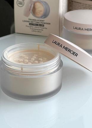 Любимая рассыпчатая пудра без талька с блюр эффектом laura mercier translucent powder ultra-blur 6 g (без коробочки, из набора)