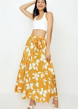 Макси юбка в цветочный принт 🌼💮9 фото