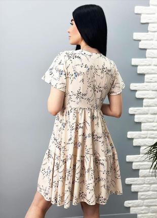 Короткое летнее платье с цветочным принтом "brittany" &lt;unk&gt; норма и батал &lt;unk&gt; распродаж модели5 фото