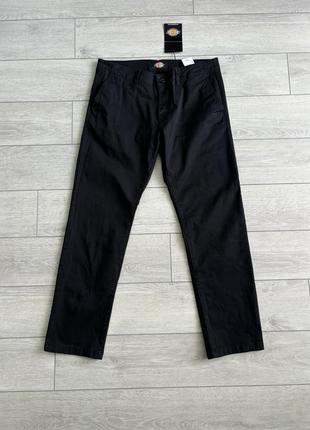 Нові чорні штани dickies kerman black casual 34/30 l л кежуал брюки оригінал