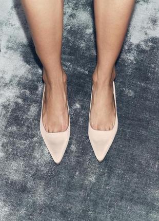 Туфлі жіночі атласний ефект zara new