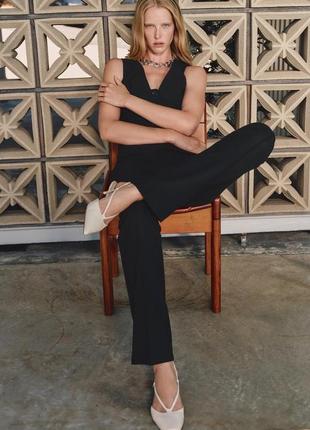 Відкриті шкіряні туфлі кітен хіл zara new6 фото