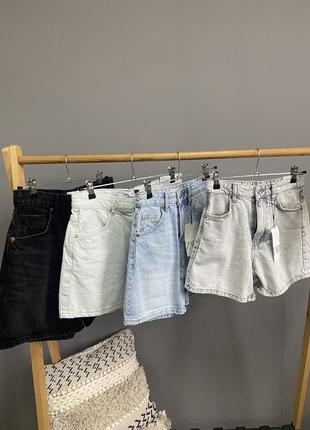 Летние джинсовые шорты zara, шорты мом зара, шорты женские джинсовые