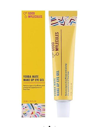 Good molecules yerba mate wake up eye gel - yerba mate, гель навколо очей, гіалуронова кислота та кофеїн для зволоження, мінімізації набряклості 15 мл