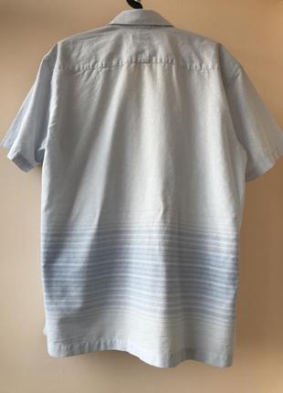 Хлопковая кулина рубашка, рубашка мужская с коротким рукавом3 фото