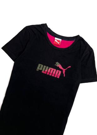 Женская футболка puma /размер xs-s/ женская футболка пума / футболка пума / черная футболка puma / спортивная футболка puma _1