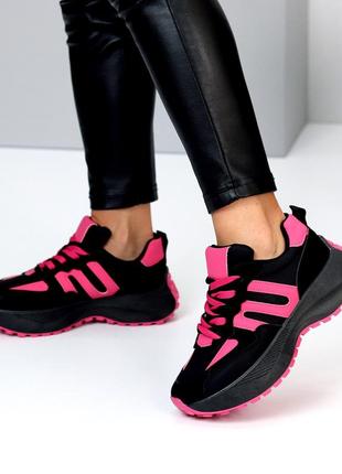 Женские кроссовки экозамша тта экокожа...