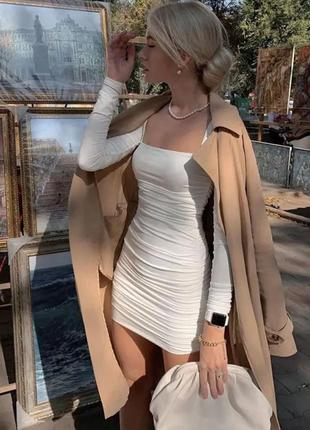 Молочное платье3 фото