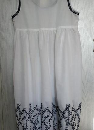 Легка бавовняна сукня з вишивкою vinage bouquets, xs-s2 фото
