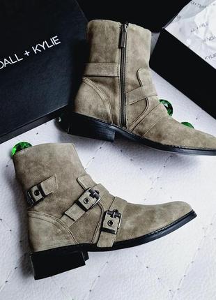 Kendall + kylie оригінал замшеві черевики кольору хаки
