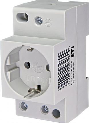 Розетка din-рейка t-2p+z schuko (p), eti