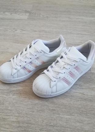 Кроссовки кожаные белые parts adidas superstar 36 размер