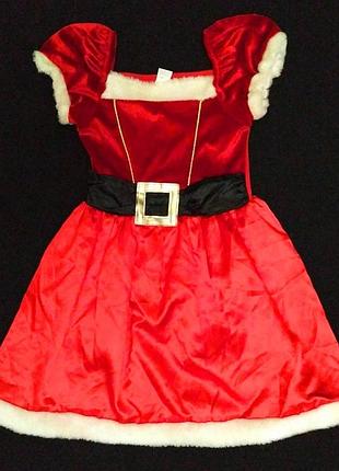 Карнавальное платье помощницы санты на 3-5 лет