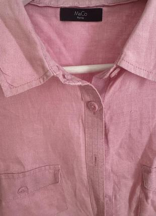 Сорочка рубашка блуза льон лляна zara m&co5 фото