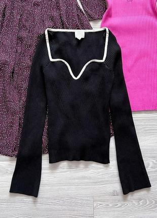 Крутевая кофточка в рубчик от h&m