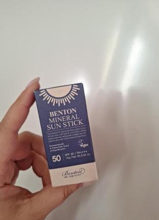 Benton mineral sun stick spf50+/pa++++1 фото