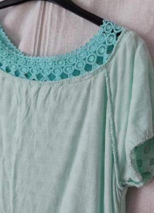 Блуза -сеточка с кружевом из италии раз. 48-509 фото