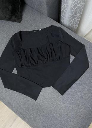 Красивая блуза кофточка с рукавами сетка и сборкой лифа asos