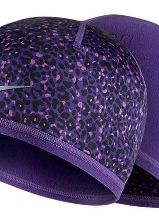 Шапка для бега nike run lotus с леопардовым принтом