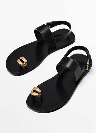 Сандалии massimo dutti черные