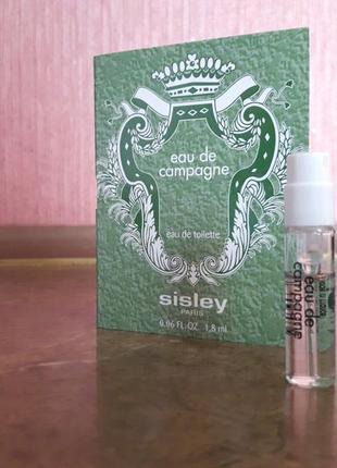 Sisley eau de campagne💥оригинал миниатюра пробник 1,8 мл mini spray в книжке