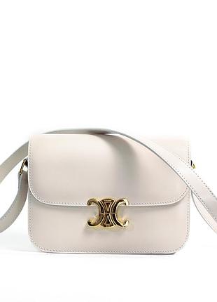 Женская сумка celine claude crossbody bag white белая