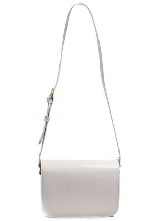 Жіноча сумка celine claude crossbody bag white біла3 фото