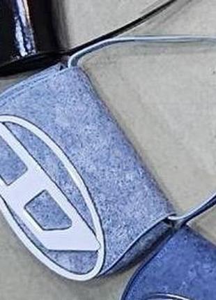 Сумка маленька блакитна жіноча diesel сумка джинсова дизель клатч крос-боді