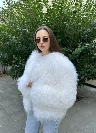 Шуба з натуральної лами