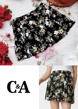 Красивая юбка в цветочный принт c&a этикетка