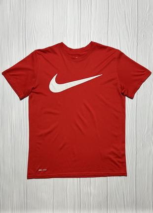 Nike dri big logo swoosh футболка с красивым дизайном