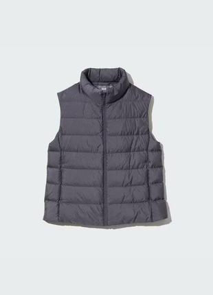 Жилетка uniqlo на пуху сіра