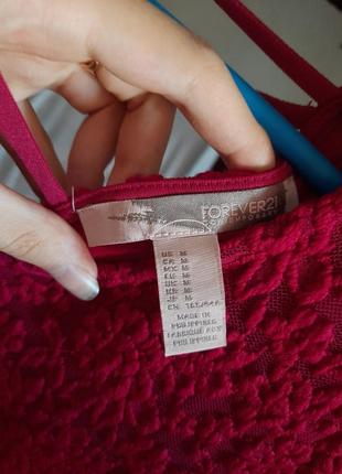 Вишнева сукня бренду forever 213 фото