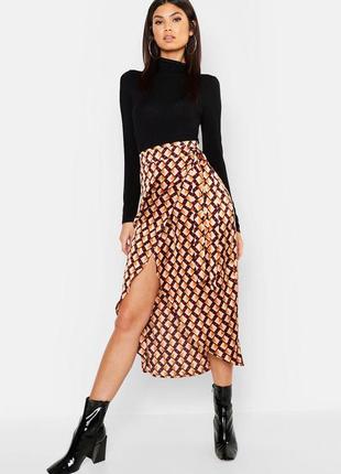 Стильная юбка на запах boohoo
